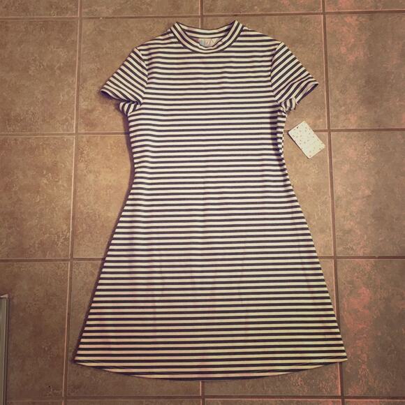 •Free People• Striped Mini Dress - Picture 1 of 5